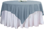 Efavormart 54x54 Dusty Blue Wholesale Linens Seamless Polyester Square Linen Tablecloth for Wedding Banquet Party Restaurant