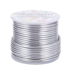 BENECREAT 10 Gauge Jewelry Craft Aluminum Wire 80 Feet Bendable Metal Sculpting Wire for Christmas Craft Floral Model Skeleton Making (Silver, 2.5mm)