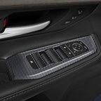 4pcs Carbon Fiber Style Front Rear Doors Window Glass Lift Switch Panel Cover Decorative Sticker Protection Car Interior Accessories for 2024-2025 Toyota Grand Highlander KT18