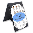 Menu Covers - Set of 10 Double-Sided Table Tent Cards for Restaurant, Dinner Party, and Bar Menus - Includes Bill Holder and Reserved Seating Signs - Easy to Clean and Foldable (1, 4"x6")
