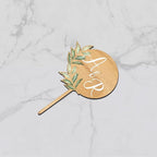 Custom Cupcake Toppers Cake Decorations in Wood for Wedding Engagement Baby Shower Birthday Party etc. (Design A / 36 PCS)