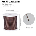12 Gauge Light Brown Aluminum Craft Wire (105FT) - Anodized for Jewelry Making, Beading Floral, Plant Gardening, Sculpting & Modeling Craft Wire (Light Brown #18, 2mm)