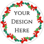 100-1000pcs Custom Stickers Merry Christmas Stickers Personalized Labels Adhesive Xmas Decorative Envelope Seals Stickers for Cards Gift Boxes(Round-1)