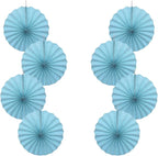 Blue Graduation Party Decor,Baby Blue Party Decorations,Christmas Baby Shower Decorations,Under The Sea Decorations,Blue Bachelorette Party 12in Hanging Paper Fans 30 Color DIY Set (Light Blue)