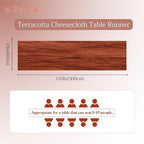 6 Pack Terracotta Cheesecloth Table Runner 23x120 inch Rustic Boho Gauze Table Runner 10 FT Long Sheer Cheese Cloth Fabric Table Runners for Romantic Wedding Bridal Shower Birthday Party Decor