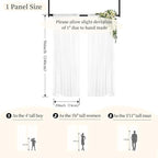 DUOBAO Chiffon Backdrop Curtain-2 Panels 29"x96" Sheer Drapes Beach Backdrops for Living Room Voile Window Curtains Rod Pocket Photography Background for Wedding Ceremony