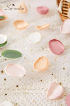 Serwalin 300Pcs Silk Rose Petals Artificial Flower Petals for Weddings Champagne Gold Petals Fake Flower Girl Petals for Wedding Flower Girl Basket Aisle Runner Bridal Shower (4 Color Mixes)