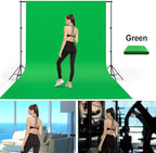 10X12ft Green Screen Backdrop for Photography, LCUIRC Chromakey Polyester Collapsible Greenscreen Background for Streaming, Photography, Zoom Meeting, Video Editing, Podcasting