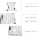 16 Pcs Flower Glass Bud Vases, Loose Transparent Flower Bud Vases, Mini Glass Vases, Small Vases, Family Wedding Table Decorations