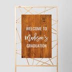 Andaz Press Personalized Extra Large Wedding Easel Board Party Sign, 12x18-inch, Rustic Barn Wood, Your Text Here, 1-Pack, Custom