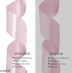 LaRibbons Light Pink Satin Ribbon 1 Inch 25 Yards Luxury Double Faced Pink Silk Ribbon for Gift Wrapping Flower Bouquet Crafts Wedding Party Babyshower Decoration