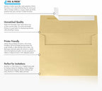 LUXPaper A7 Invitation Envelopes | Peel & Press | 5 1/4" x 7 1/4" | Blonde Metallic | 80lb. Text | 500 Qty