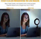 Video Conference Lighting Kit, Ring Light Clip on Laptop Monitor, 6" Dimmable LED Circle Selfie Light for Zoom Meeting/Remote Working/Zoom Calls/Live Streaming/Video Recording