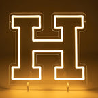 Light Up Letters H, Led Marquee Letter Lights Neon Sign, 13" Height Decorative Lighted Alphabet Number, Battery/USB Powered Led Letters Lights for Wedding, Birthday, Party, Christmas or Home Decor