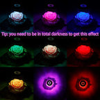 Preserved Real Roses with Colorful Mood Light Wishing Bottle, Eternal Rose，Never Withered Flowers, for Bedroom Party Table Decor, Christmas Decorations, a Gifts for Women 1pcs Pink