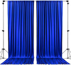 AK TRADING CO. 10 feet x 10 feet Polyester Backdrop Drapes Curtains Panels with Rod Pockets - Wedding Ceremony Party Home Window Decorations - Royal Blue (DRAPE-5x10-ROYAL)