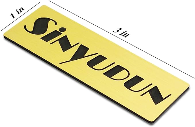 Custom Engraved Name Tag Badges for Business, Personalized Identification with Pin, Magnetic, Adhesive, or Blank Backing, 1"x3", Silver/Black Text