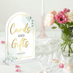 4-Piece Acrylic Wedding Sign Set for Ceremony & Reception - 5x7 Inch White Guest Book, Cards & Gifts, Please Sign Our Guest Book, Please Take One, In Loving Memory - Wedding Decor Bundle
