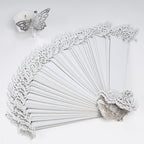 150PCS Butterfly Napkin Rings for Luxury Banquet Style, Reusable Paper Napkin Holders for Wedding Banquet Dinner Table Decor, and Catering Party Services (Silver)