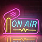 Planzo On Air Neon Sign for Live Studio Broadcasting Room Radio Station Bedroom Wall Decor LED Recording Neon Light Sign for Music Studio Boys Girls Game Room Man Cave Bar Club Office USB Powered 15.75’’