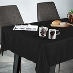 Fitable Rectangle Tablecloth Stain and Wrinkle Resistant Washable Polyester Table Cloth for Buffet Parties and Camping (54x120 inch, Black)