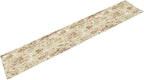 Lovely Rose Table Runner, Red and White Vintage Rose Delicate Floral Natural Pattern Long Table Restaurant Kitchen Holiday Party Decoration,13in（33cm） W * 72in（184cm） L