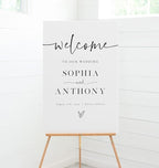 Welcome Wedding Sign Personalized, Personalized Wedding Welcome Sign Minimalist