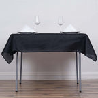 Efavormart 54x54 Black Wholesale Linens Seamless Polyester Square Linen Tablecloth for Wedding Banquet Party Restaurant