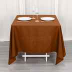 Efavormart 70" Square Linens Cinnamon Brown Wholesale Linens Polyester Square Linen Tablecloth for Wedding Banquet Party Restaurant