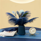 NEWONG 30pcs Navy Blue Ostrich Feathers Natural Bulk 9-12inch(23-30cm) Vase Craft Wedding Home Party Centerpieces Christmas Day Decoration