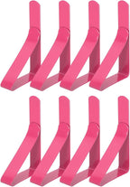 uxcell 8 Pack Tablecloth Clips, Stainless Steel Table Cloth Cover Clamps, 2.95" x 1.77" Windproof Holder Clips for Home Party Picnic Wedding Camping Dining Tables, Pink