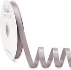 Ribbli Silver Satin Ribbon Double Faced Satin 1/2 Inch x Continuous 100 Yards-Silver Ribbon for Gift Wrapping Crafts Wedding Decoration Bows Bouquet Floral Arrangement