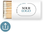 Weddingstar Matchboxes Stickers for Corporate Gift - Your Business Logo - Pack of 50 Navy