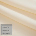Small Round Beige Tablecloth 24 Inch Polyester Fabric Washable Table Cover Decorative Wrinkle Resistant Solid Color Table Cloth for Nightstand Party Wedding Camping
