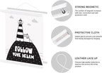 8x10 8x12 8x18 Poster Frame, Magnetic Light Wood Wooden Frame Hanger for Photo Picutre Canvas Artwork Art Print Wall Hanging (1 Pack, 8", White)