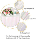 ShinyBeauty Sequin Tablecloth - Square 54x54-Inch Iridescent White Table Cloths for Round Table - Glitter Tablecloth Linen for Party