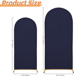 Wedding Arch Covers Arch Backdrop Cover Arch Stand Covers 7.2FT 6FT Set 2 Arch Cover Spandex Fabric Stretchy Backdrop for Wedding Birthday Party Decoration Baby Shower (Dark Blue)