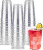 Goodluck 50PCS 12oz Clear Plastic Cups for Party, Disposable Clear Plastic Cups, Cocktail Glasses for Wedding Thanksgiving, Christmas, and Parties