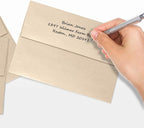 LUXPaper A7 Invitation Envelopes | Peel & Press | 5 1/4" x 7 1/4" | Taupe Metallic | 80lb. Text | 50 Qty