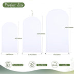 6.6FT White Arch Backdrop Cover - Polyester Fitted Wedding Arch Stand Covers Round Top Chiara Arch Backdrop Cover for Birthday Party Banquet Photo Background Decoration
