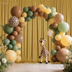 Sugargirl 10x10FT Gold Backdrop Curtains Polyester Photo Backdrop Drapes Curtains 2 Panels with Rod Pockets for Party Birthday Wedding Photography Home Decoration