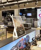 ABS Plastic Sign Holder，Menu Displays L Shape Sign Stand Vertical/Horizontal Use (Black A5 148×210mm/5.83×8.27inches)