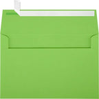 LUXPaper A9 Invitation Envelopes | Peel & Press | 5 3/4" x 8 3/4" | Limelight Green | 80lb. Text | 50 Qty