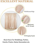 ShinyBeauty PHOTOBOOTH Backdrop Best Choice 4FTx7FT Champagne Sequin Fabric, Copper Sequin Curtains, Wedding Photography Backdrop (Buy it Now)
