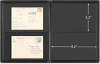 MUDOR Stamp Collecting Album, 2 Rows Pockets Stockbook for Collectors, 10 Sheets, Black