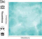 10x10ft Aqua Abstract Solid Photography Backdrops Gradient Portrait Photo Booth Background for Photographyer