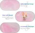 Crystal Organza Fabric Tulle 11 Inch by 50 Yards Sheer Tulle Rolls for DIY Craft Wedding Party Baby Shower Decor Gift Wrapping Party Supplies (Light Pink)