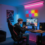 Game Room Neon Sign,Game Over Dimmable LED Light Signs for Wall Art Decor,Gamer Backdrop for Bedroom Club Party Man Cave,Gaming Gift for Boys Teen Men USB Powered（15.4"*7.9"）