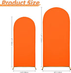 Wedding Arch Covers Arch Backdrop Cover Arch Stand Covers 7.2FT 6FT Set of 2 Arch Cover Spandex Fabric Stretchy Backdrop for Wedding Birthday Party Decoration Baby Shower (Candy Orange)