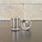 WGV Tea Light Votive Candle Holder 2.2x2.75, Clear Tiny Utility Cylinder Glass Vase, Small Planter Terrarium for Home Accent Decor, 1 Pc